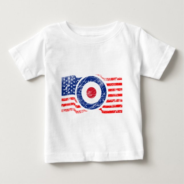 Roundel Mod USA Target Scooter T-shirt (Framsida)
