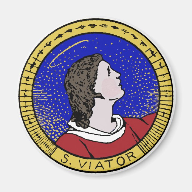 Roundel of St Viator of Lyon the Catechist (LD 01) Magnet (Framsidan)