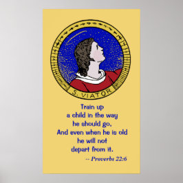 Roundel of St Viator of Lyon the Catechist (LD 01) Poster