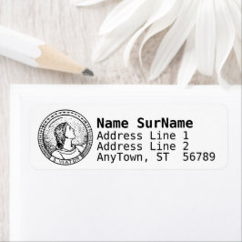 Roundel of St Viator of Lyon the Catechist (LD 01) Returadress Etikett