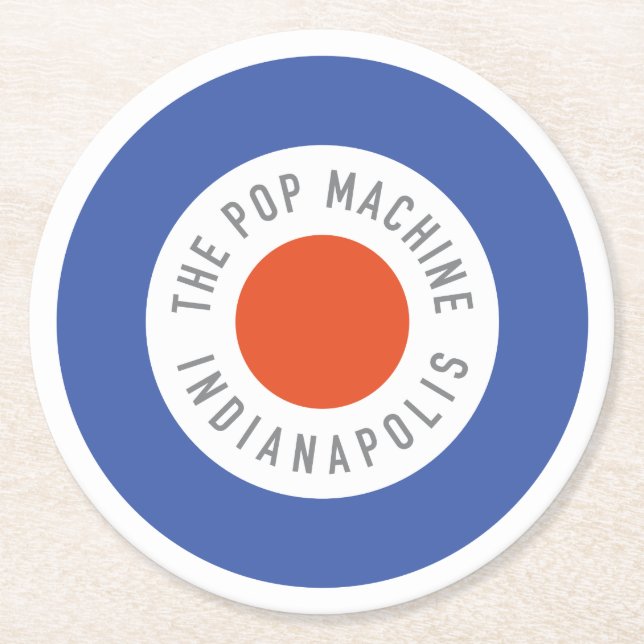 Roundel Party Underlägg Papper Rund (Framsidan)