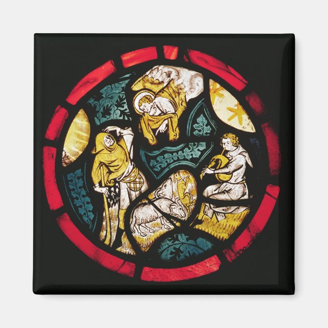 Roundel som skildrar anmälan till Shepherdset Magnet (Framsidan)