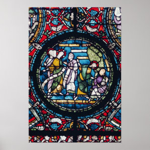 Roundel som skildrar Fig Träd parable Poster