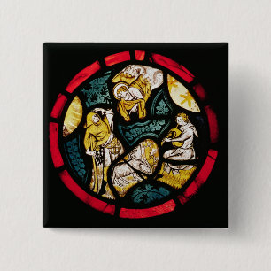 Roundel som visar annunciationen till shepherds knapp