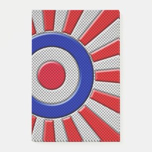 Roundel Sunburst Design Carbon Fiber Stil Decor Post-it Block