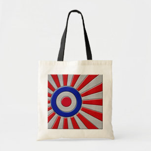 Roundel Sunburst Design Carbon Fiber Stil Decor Tygkasse
