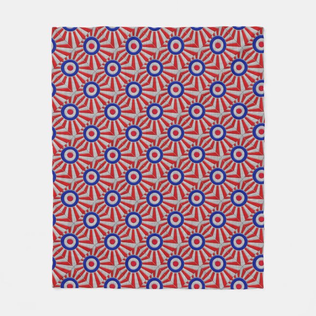 Roundel Sunburst design i Carbon Fiber Stil Fleecefilt (Framsidan)