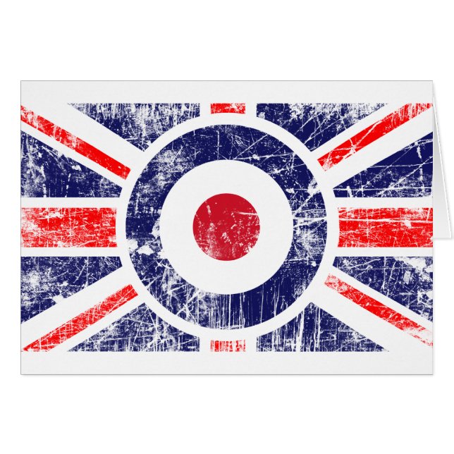 Roundel Target Mods UK Target Union Jack Hälsningskort (Framsidan Horizontal)