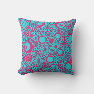 Rounds Rosa-Aqua Dekorativ kudde