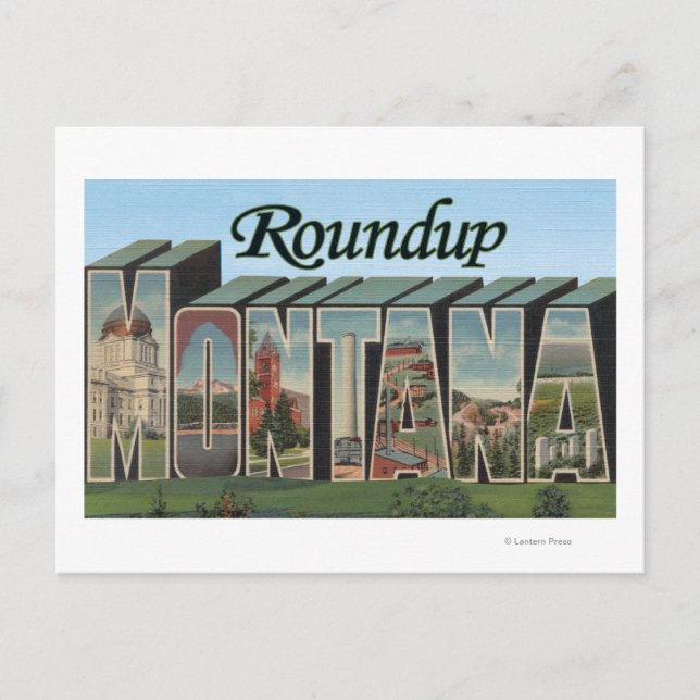 Roundup, Montana Vykort (Framsida)
