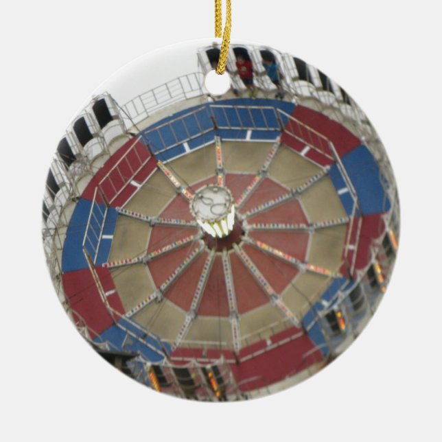 Roundupen Amusment parkerar ritt Julgransprydnad Keramik (Framsidan)