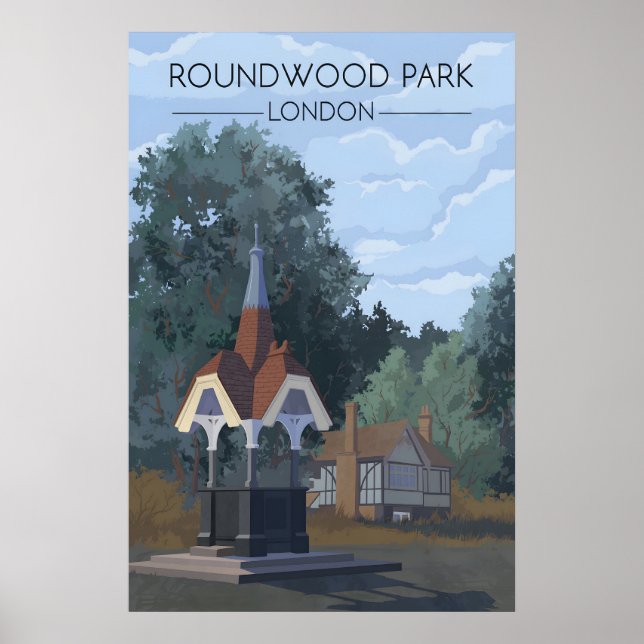Roundwood Park London Resemalannonsaffisch Poster (Framsidan)