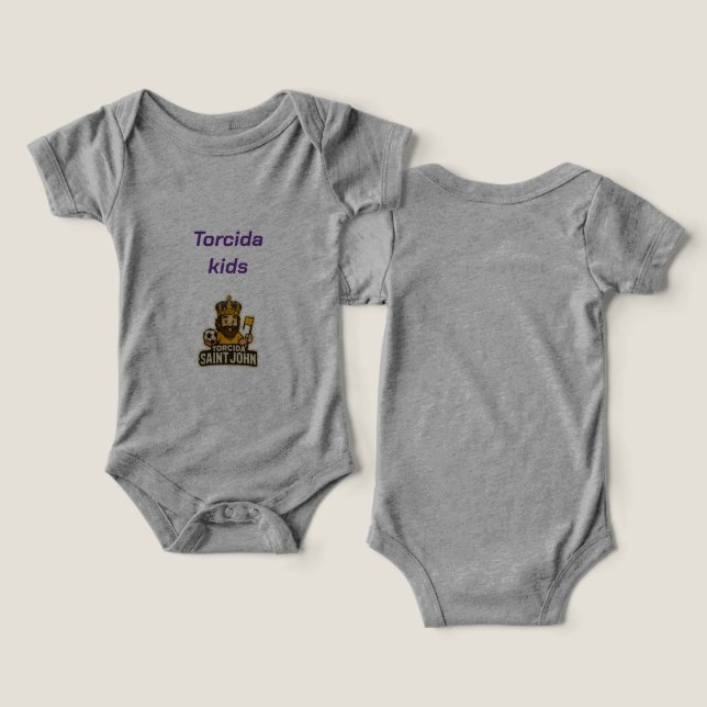 Roupinha de Bebê Torcida Saint John FC. T Shirt (Design fram och bak)