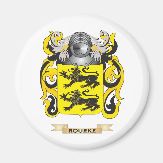 Rourke Jackar av Arm (Family Crest) Magnet (Framsidan)