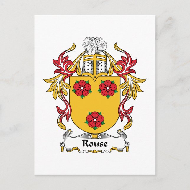 Rouse Family Crest Vykort (Framsida)