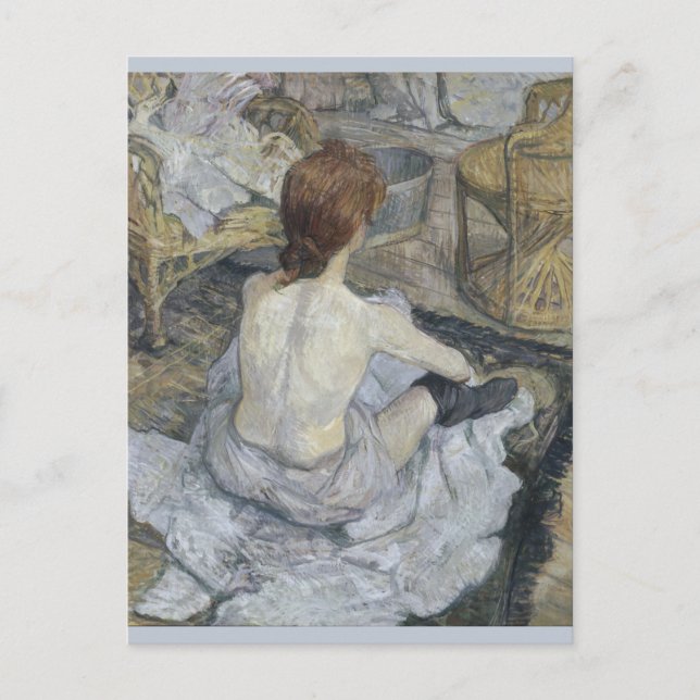Rousse La Toilette av Henri de Toulouse-Lautrec Vykort (Framsida)