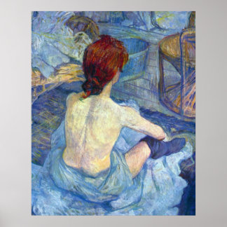 Rousse Toilet av Toulouse-Lautrec Poster