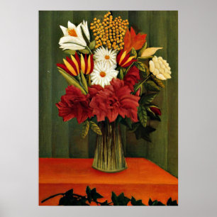 Rousseau - Bouquet Flowers med Ivy Gren Poster