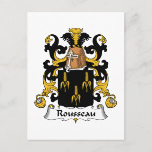 Rousseau Family Crest Vykort