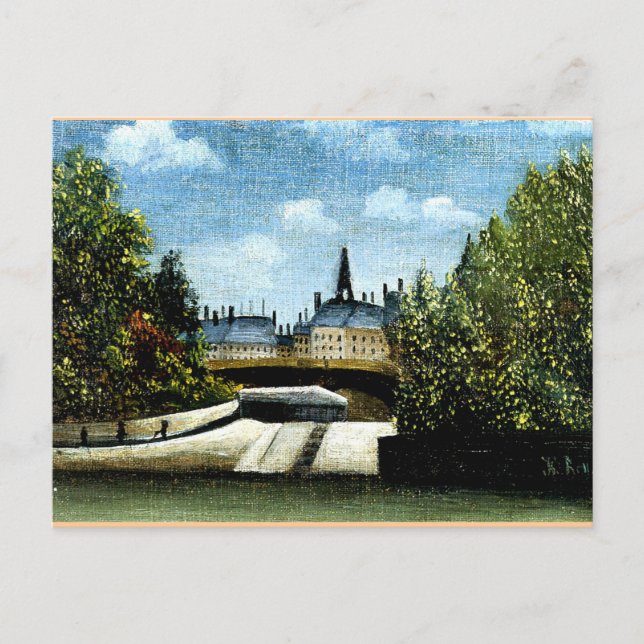 Rousseau - Ile de la Cite, bra art Vykort (Framsida)