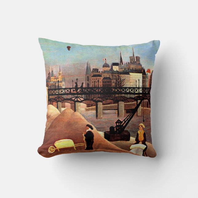Rousseau - Ile Saint Louis och Notre Dame Kudde (Framsida)