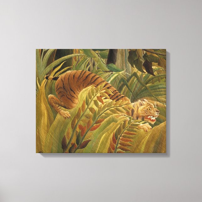 Rousseau Jungle Tropical Tiger Art Canvastryck (Framsida)
