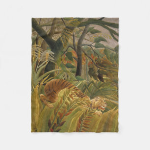 Rousseau Jungle Tropical Tiger Art Fleecefilt