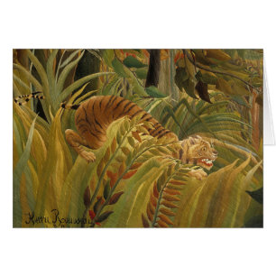 Rousseau Jungle Tropical Tiger Art Hälsningskort
