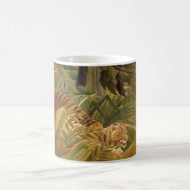 Rousseau Jungle Tropical Tiger Art Kaffemugg (Center)