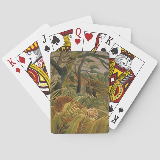 Rousseau Jungle Tropical Tiger Art Kortlek (Baksidan)