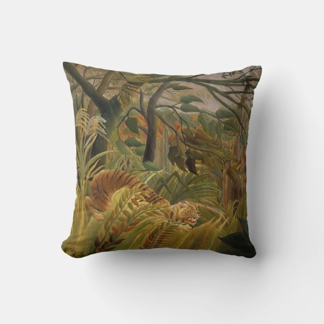Rousseau Jungle Tropical Tiger Art Kudde (Framsida)