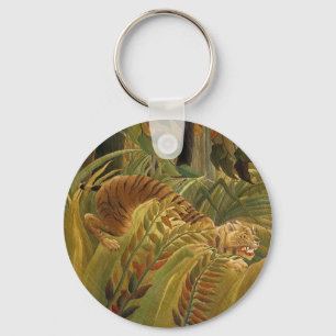 Rousseau Jungle Tropical Tiger Art Nyckelring