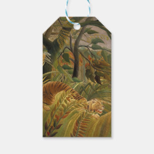 Rousseau Jungle Tropical Tiger Art Presentetikett