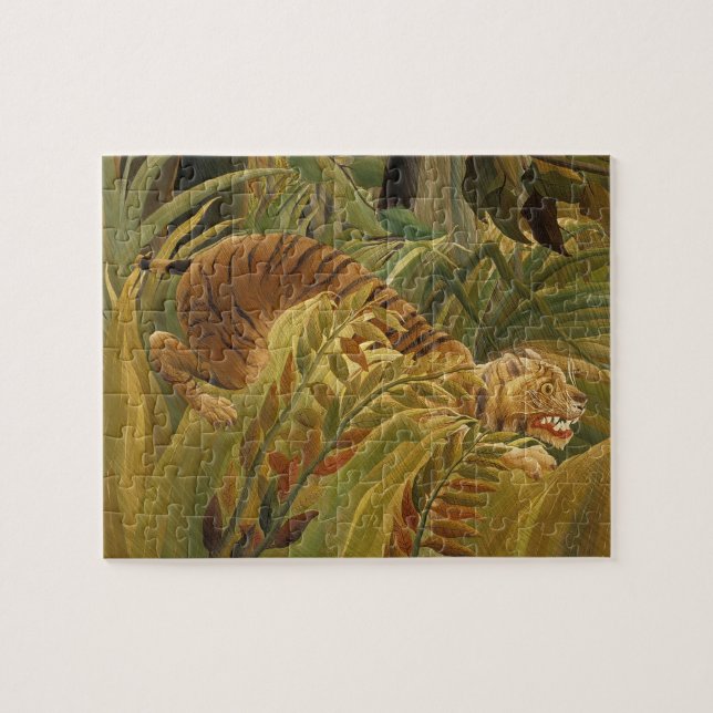 Rousseau Jungle Tropical Tiger Art Pussel (Horisontell)