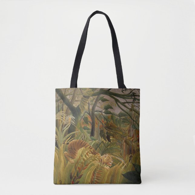 Rousseau Jungle Tropical Tiger Art Tygkasse (Framsida)
