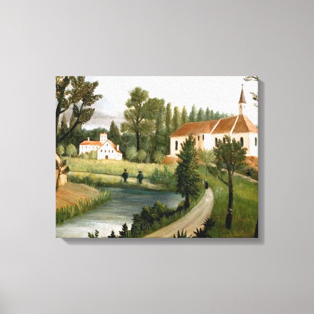 Rousseau - Liggande med chapel, bra konst Canvastryck (Framsida)