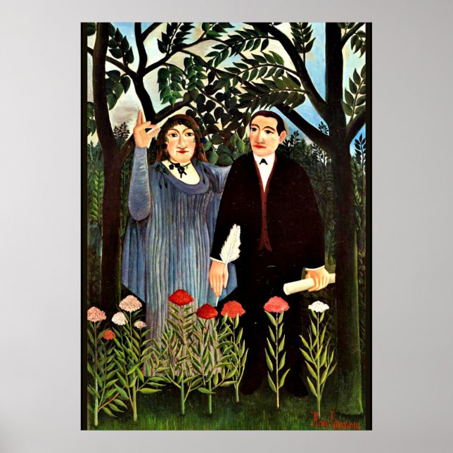 Rousseau - Muse inspirerar poeten Poster (Framsidan)