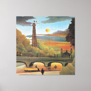 Rousseau - Seine och Eiffel Torn Canvastryck