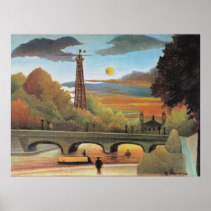 Rousseau - Seine och Eiffel Torn Poster