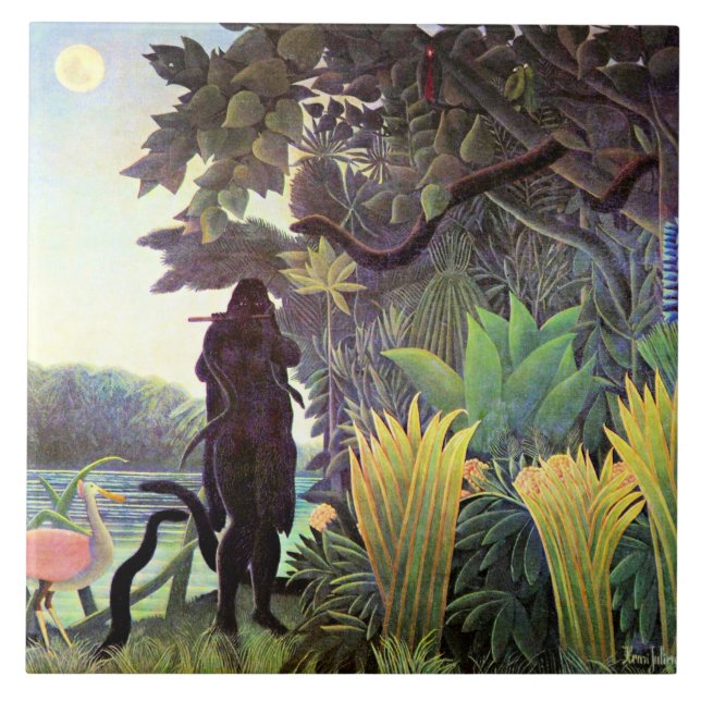 Rousseau - Snake Charmer Kakelplatta (Framsidan)
