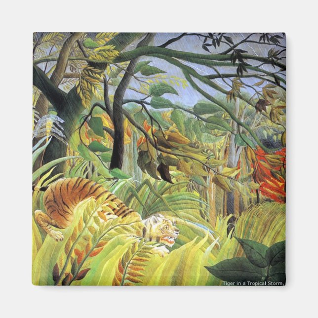 Rousseau: Tiger i en tropisk storm Magnet (Framsidan)