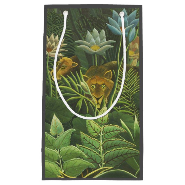 Rousseau Tropical Jungle Lejon Painting (Framsidan)