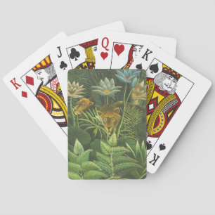 Rousseau Tropical Jungle Lejon Painting Casinokort