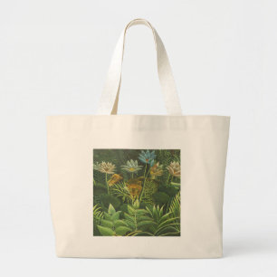 Rousseau Tropical Jungle Lejon Painting Jumbo Tygkasse