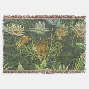 Rousseau Tropical Jungle Lejon Painting Mysfilt