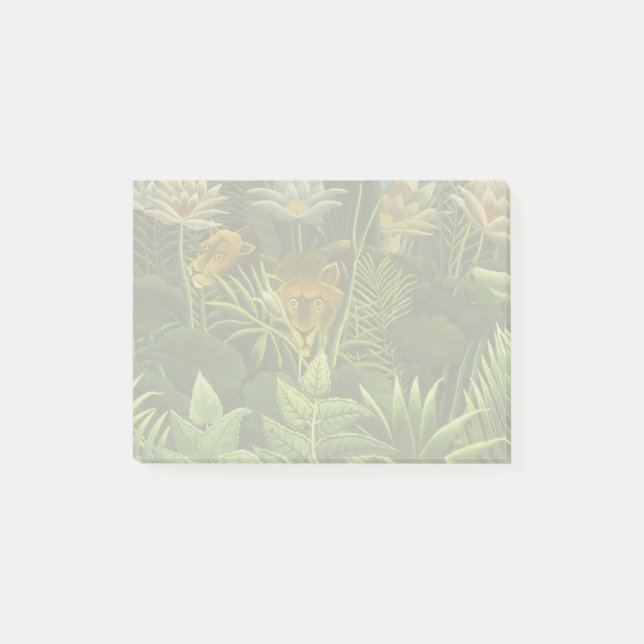 Rousseau Tropical Jungle Lejon Painting Post-it Block (Framsida)