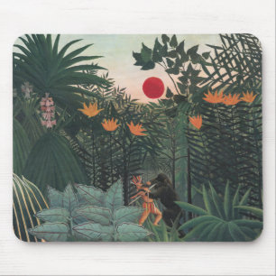 Rousseau - Tropiskt Landskap, Indian och Gorilla Musmatta