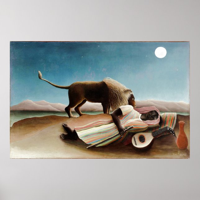 Rousseau's "The Sleeping Gypsy" (1897) Poster (Framsidan)