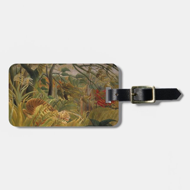 Rousseau's Tiger anpassningsbar text Bagagetapp Bagagebricka (Horisontell Framsida)