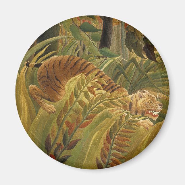 Roussequ Jungle Tropical Tiger Art Magnet (Framsidan)